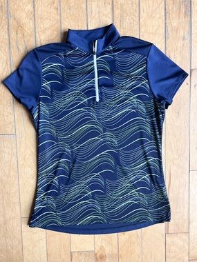 Callaway Opti-Dri Wave Printed Half Zip Polo Golf Shirt Size Medium